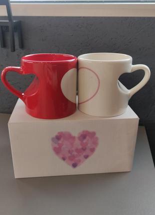 Набір чашок сердечка чашка пара эйвон avon1 фото