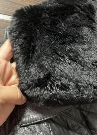 Женское кожаное пальто6 фото