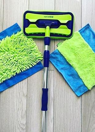 Универсальная швабра с двумя насадками aquamatic mop