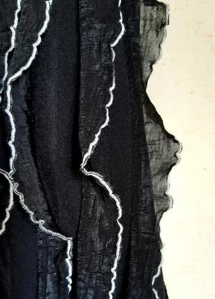 Нарядное черное коктельное маленькое платье по фигуре "river island" англия евро размер 386 фото