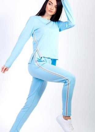 Штани спортивні штани блакитні vikamoda, розмір m