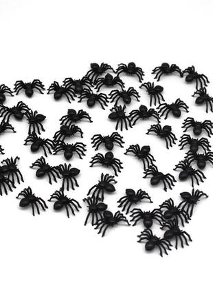 Декор на хэллоуин набор пауков 48-50шт в наборе