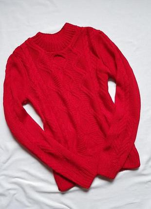 Ажурний светр в'язаний з косами