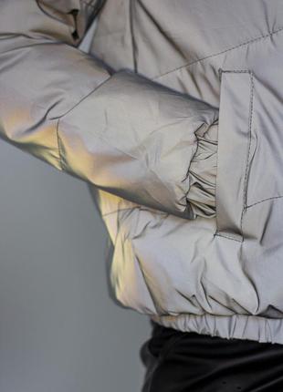 Светоотражающая женская куртка весенняя5 фото