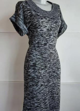 Платье calvin klein серого меланжевого цвета5 фото
