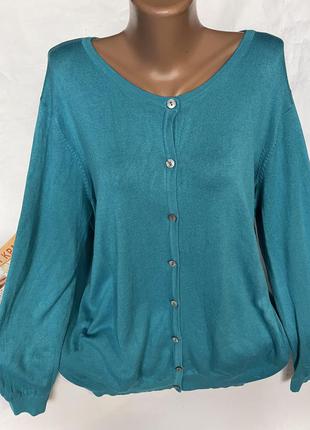 Ніжний кардиган , бірюза