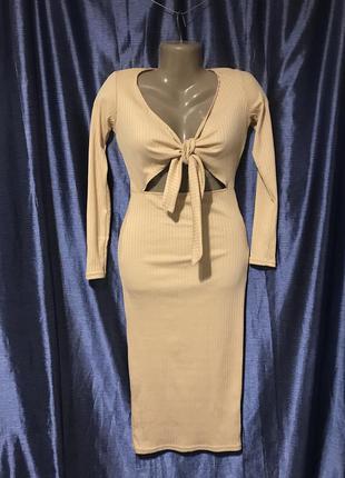 Трикотажна сукня  в рубчик oh my love