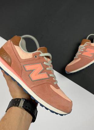 Кроссовки new balance 574 оригинал розовые ,замшевые2 фото