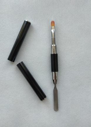 Двосторонній пензель для полігеля зі шпателем  509