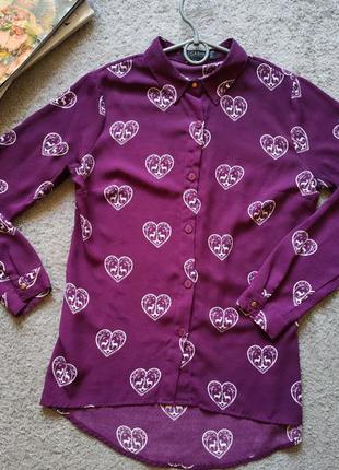 Мила шифонова блузка в оленятах1 фото