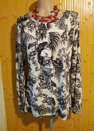 Класнючая брендовая блуза из вискозы,46-52разм,m&co. boutique,пог-53-62см