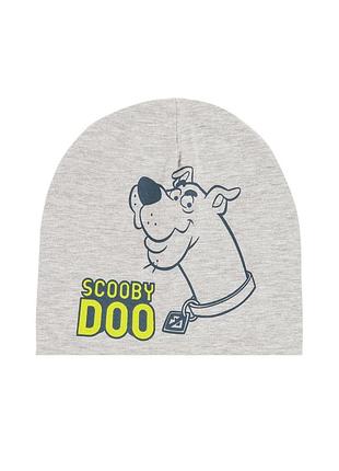 Шапка дитяча для хлопчика трикотажний з собакою 56см.