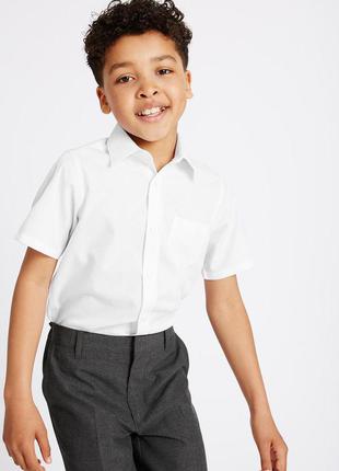 Рубашка для мальчика с коротким рукавом в школу1 фото