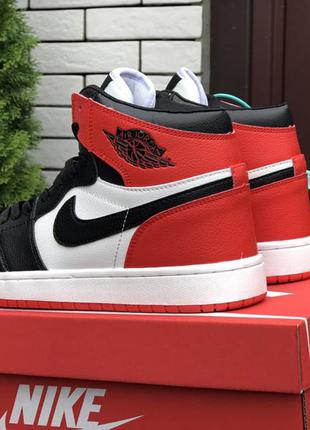 Кроссовки мужские nike air jordan черные красные / кросівки чоловічі найк аир джордан чорні кроссы2 фото