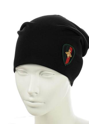 Трикотажна шапка в стилі "gucci"