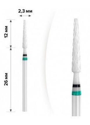 Керамічна фреза mart (м-211) — бочечка тонкий green 2. 3*12