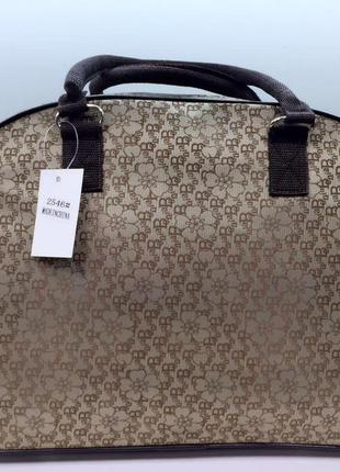 Текстильна сумка в дорогу 48*31*20 жіноча бежева