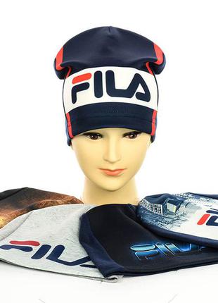 Трикотажні шапки "fila" для хлопчика