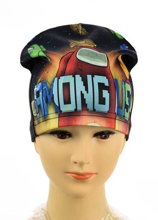 Трикотажная шапка   "among us" черный