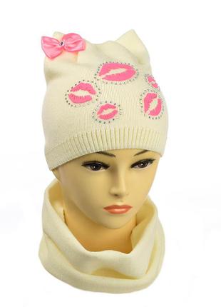 Набір шапка+снуд "чмоки"