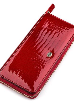 Кошелек женский st leather 18436 (s7001a) вместительный красный1 фото