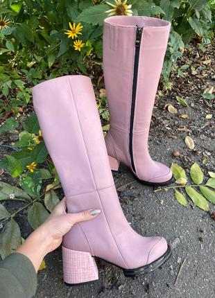 Дизайнерські красиві чоботи 💕 maria шкіра натуральна осінь зима