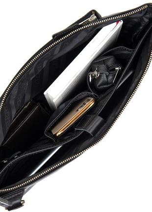 Кожаная мужская сумка для ноутбука grande pelle 11437 черный4 фото
