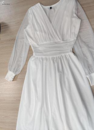 Гарне вечірнє плаття біле6 фото