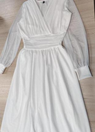 Красивое белое вечернее платье7 фото