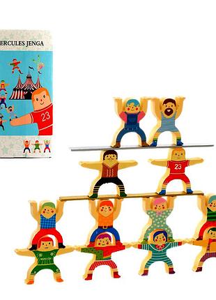 Деревянная игрушка балансир акробаты md 2826