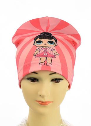 Трикотажные шапки "куклы lol" для девочки2 фото