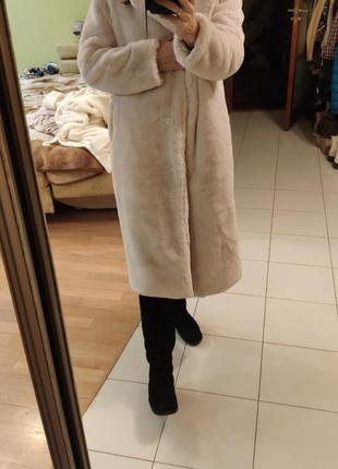 Высокие зимние замшевые кожаные сапоги ботфорты с овчиной черные2 фото