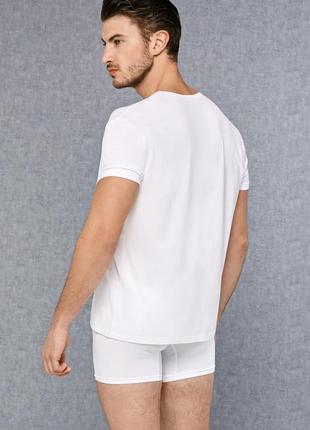Мужская футболка белая модал doreanse premium 28652 фото