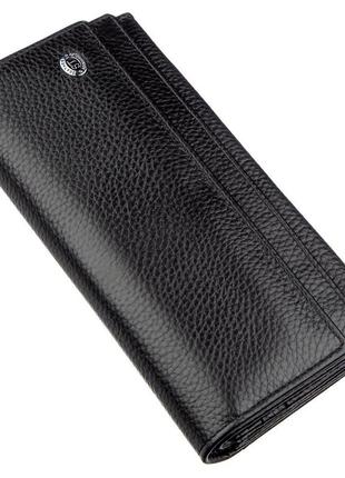 Універсальний гаманець-візитниця st leather 18951 чорний1 фото