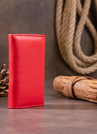 Ключница-кошелек женская st leather 19222 красная7 фото