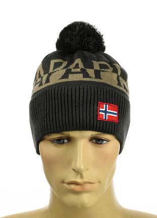 Молодежная мужская шапка "napapijri" .