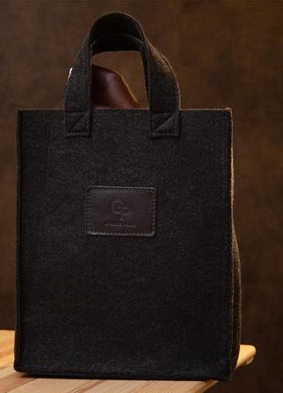 Стильная кожаная мужская сумка через плечо grande pelle 11358 коричневый8 фото