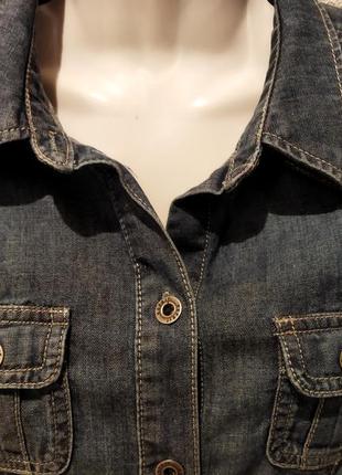 Esprit. джинсовая рубашка.4 фото