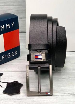 Ремень  tommy hilfiger черный в подарочной упаковке