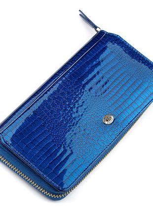 Гаманець жіночий st leather 18435 (s7001a) лакований синій