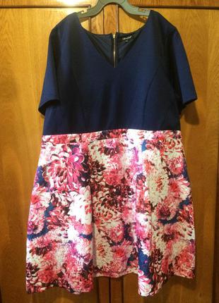 Платье 👗 батал цветочный принт 58 grazie