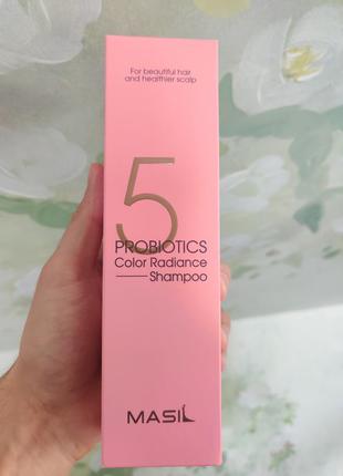 Шампунь з пробіотиками для захисту кольору masil 5 probiotics color radiance shampoo, 300 мл2 фото