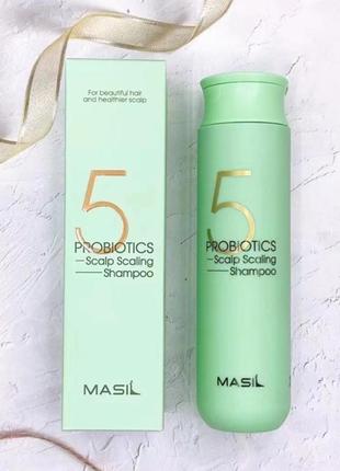 Шампунь для глубокого очищения кожи головы masil 5 probiotics scalp scaling shampoo, 300 мл