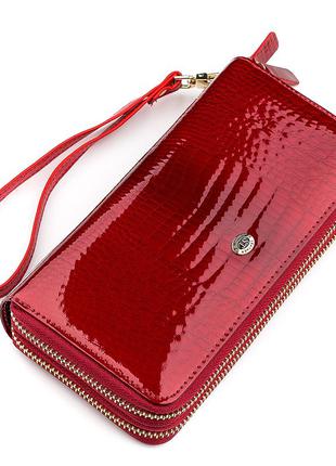 Кошелек женский st leather 18449 (s5001a) вместительный красный1 фото