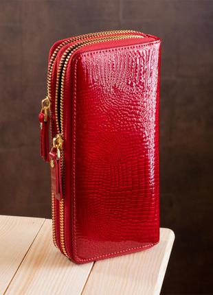 Кошелек женский st leather 18449 (s5001a) вместительный красный6 фото