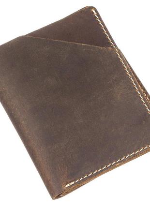 Бумажник матовый vintage 20121 темно-коричневый