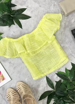 Ультрамодный прозрачный топ с открытыми плечами