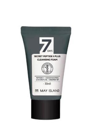 Очищающая пенка с пептидами may island 7 days secret peptide 8 plus cleansing foam