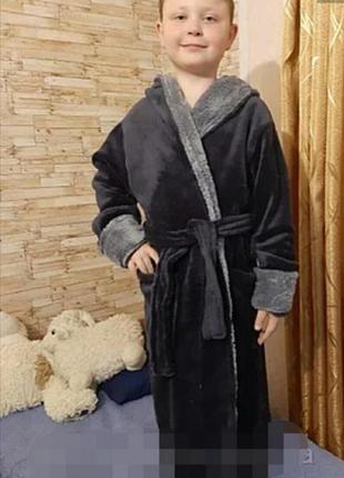 Детский махровый халат софт 10-12 лет, в наличии расцветки и размеры6 фото