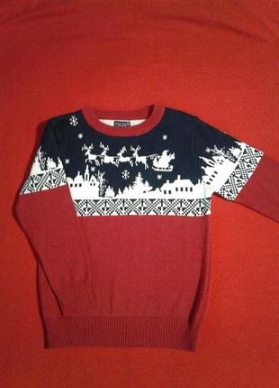 Свитер кофта next с оленями